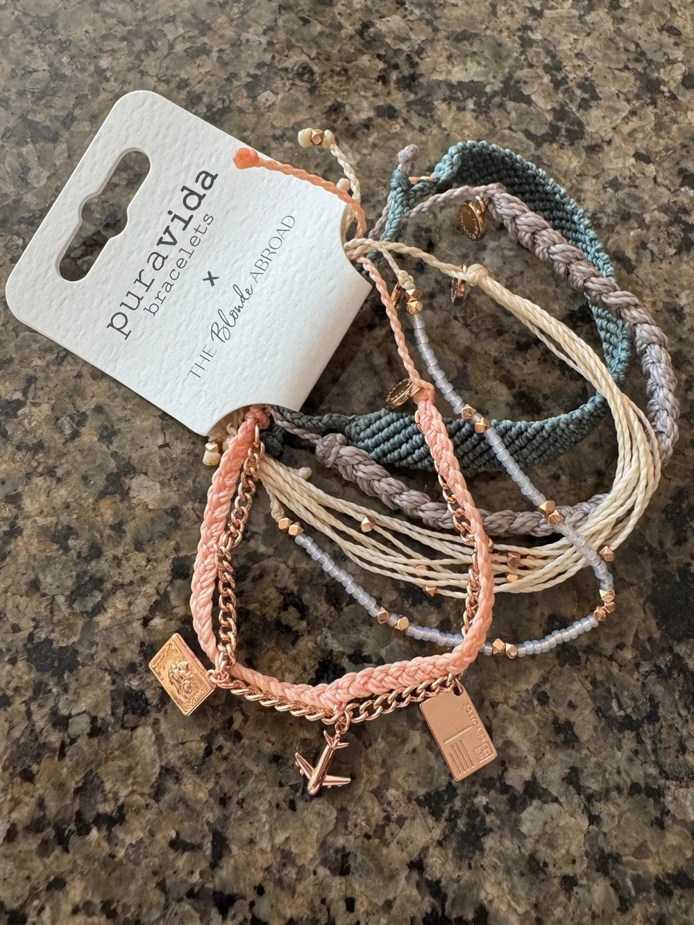 Pura Vida x Blonde Abroad Travel Bracelet Set – Rare & Discontinued – New